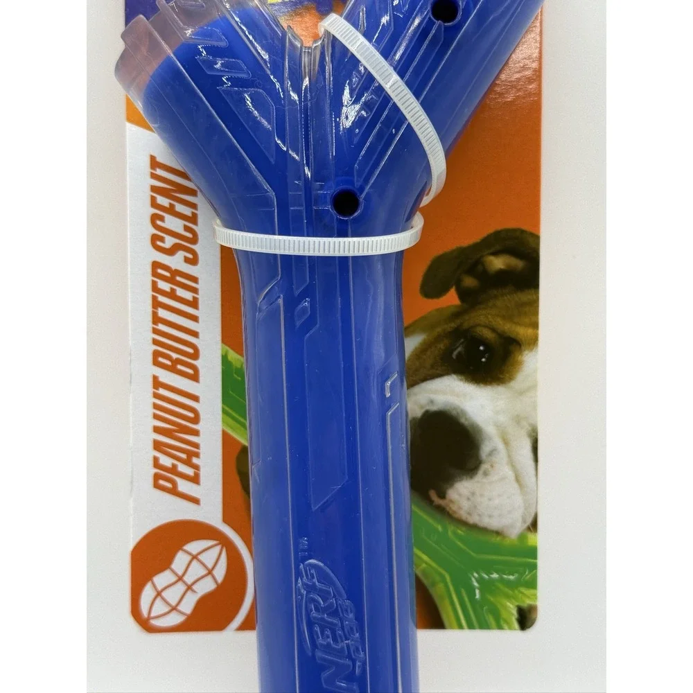 Nerf Dog Super Scent NF-7133 Dental Chew Peanut Butter 10 Inch Dog Toy